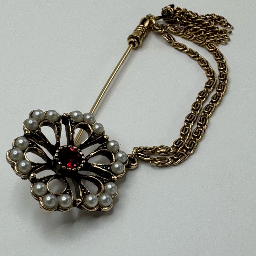 Sarah Coventry Vtg floral stick pin - Picture 2 of 7